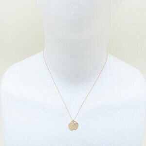 TIFFANY Return to Tiffany Double Heart Necklace Pink Gold Rose
